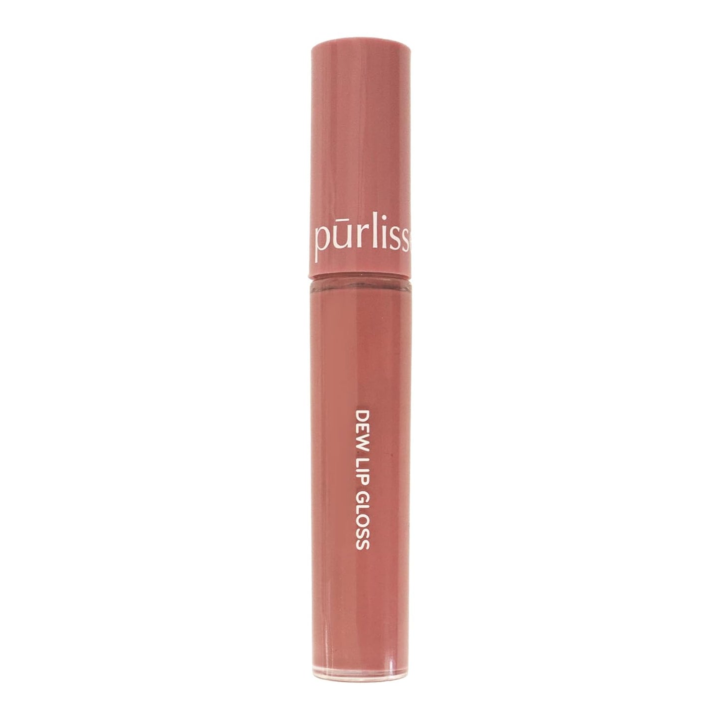 pūrlisse Dew Moisturizing Lip Gloss - Hydrating & Non-Sticky Long Lasting Lip Gloss - Enriched with Bakuchiol, Mango Seed Butter & Avocado Oil to Soften & Smooth - Pink Nude (0.25 oz)