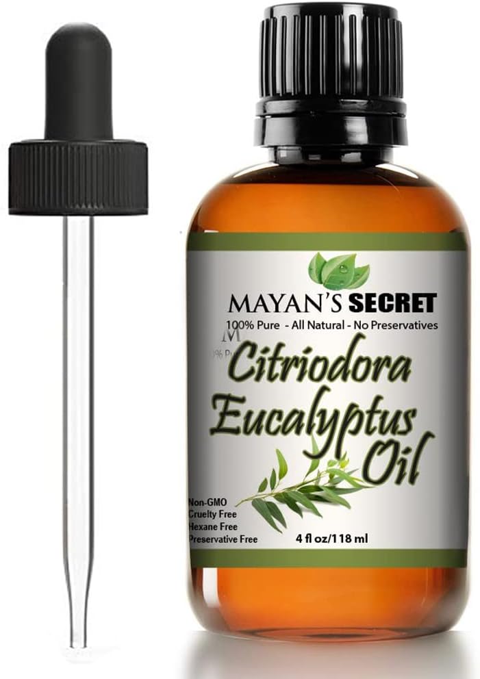 Mayan's Secret Pure Carrier and Essential oils for Skin Care, Hair, Body Moisturizer for Face-Anti Aging Skin Care (Citriodora Eucalyptus Oil, 4oz)