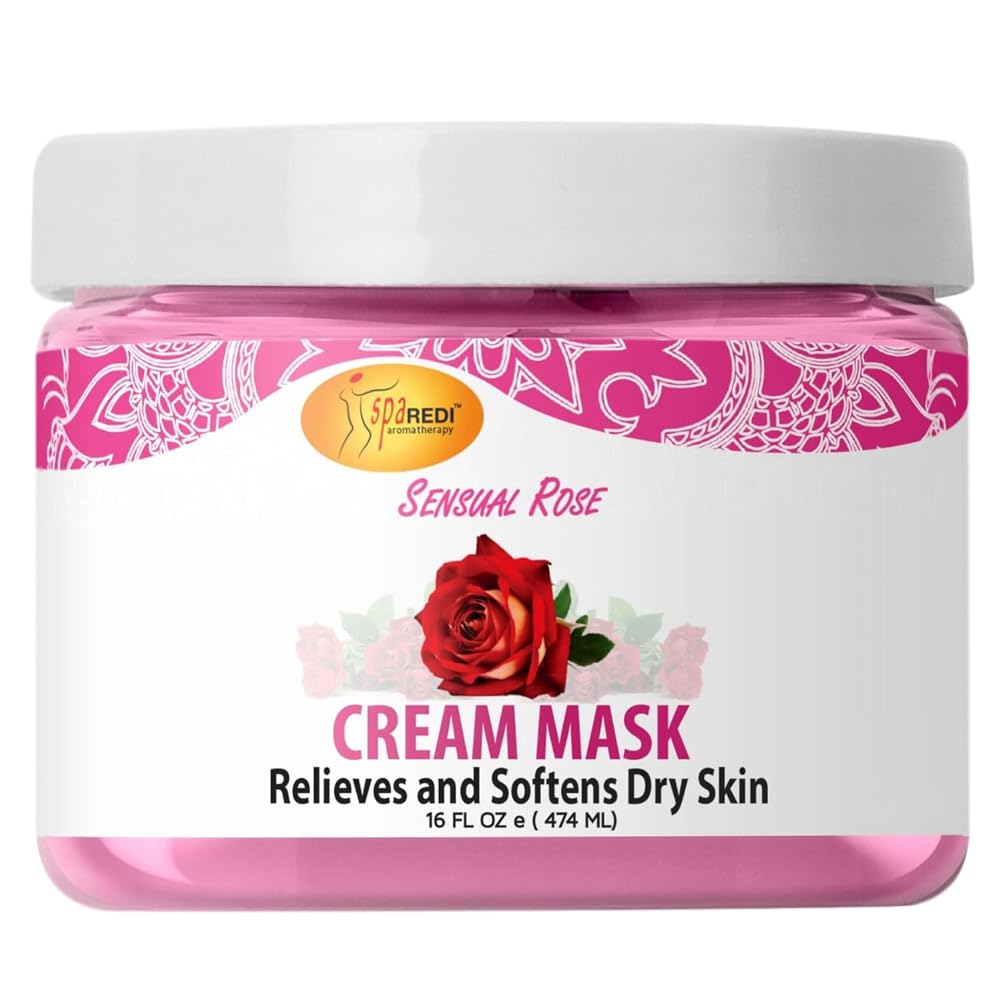 SPA REDI - Body and Foot Cream Mask, Sensual Rose, 16 Oz - Pedicure Massage for Tired Feet and Body, Hydrating, Fresh Skin - Infused with Hyaluronic Acid, Amino Acids, Panthenol, Comfrey Extract