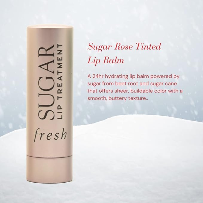 Fresh Color & Care Sugar Lip Set: Sugar Mint Rush Freshening, Rose Tinted Lip Treatment, and Advanced Therapy