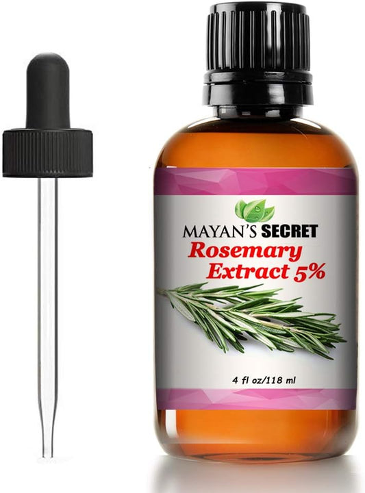 Pure Carrier and Essential Oils for Skin Care, Hair, Body Moisturizer for Face-Anti Aging Skin Care (Rosemary Oil Extract Oil 5%, 4oz)