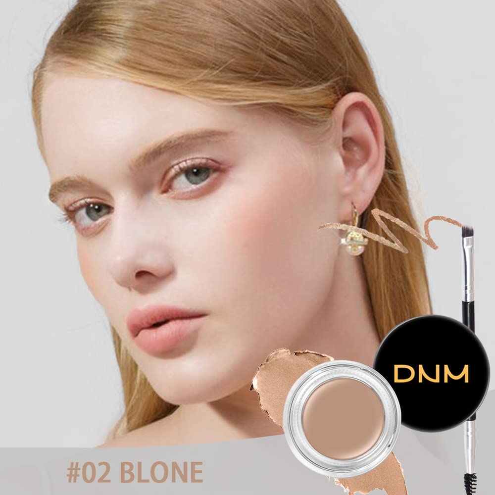 evpct Blonde Eyebrow Powder Pomade Gel Shaper Makeup Kit with Dual-ended Brush, Eyebrow Stencils Kit for Women Shaping, Eye Brow Pomade Stencil Shaper Tinting kits for Women, Long Lasting Waterproof