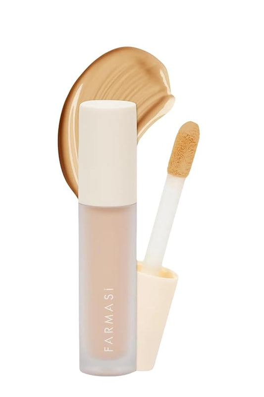FARMASI Vfx Pro Liquid Concealer Makeup, All-in-one Full Coverage, Highly Pigmented Concealer for All Skin Type, Hide Shadows & Imperfections, Enhance Skin Fullness Foundation Concealer 0,24 Fl Oz N08