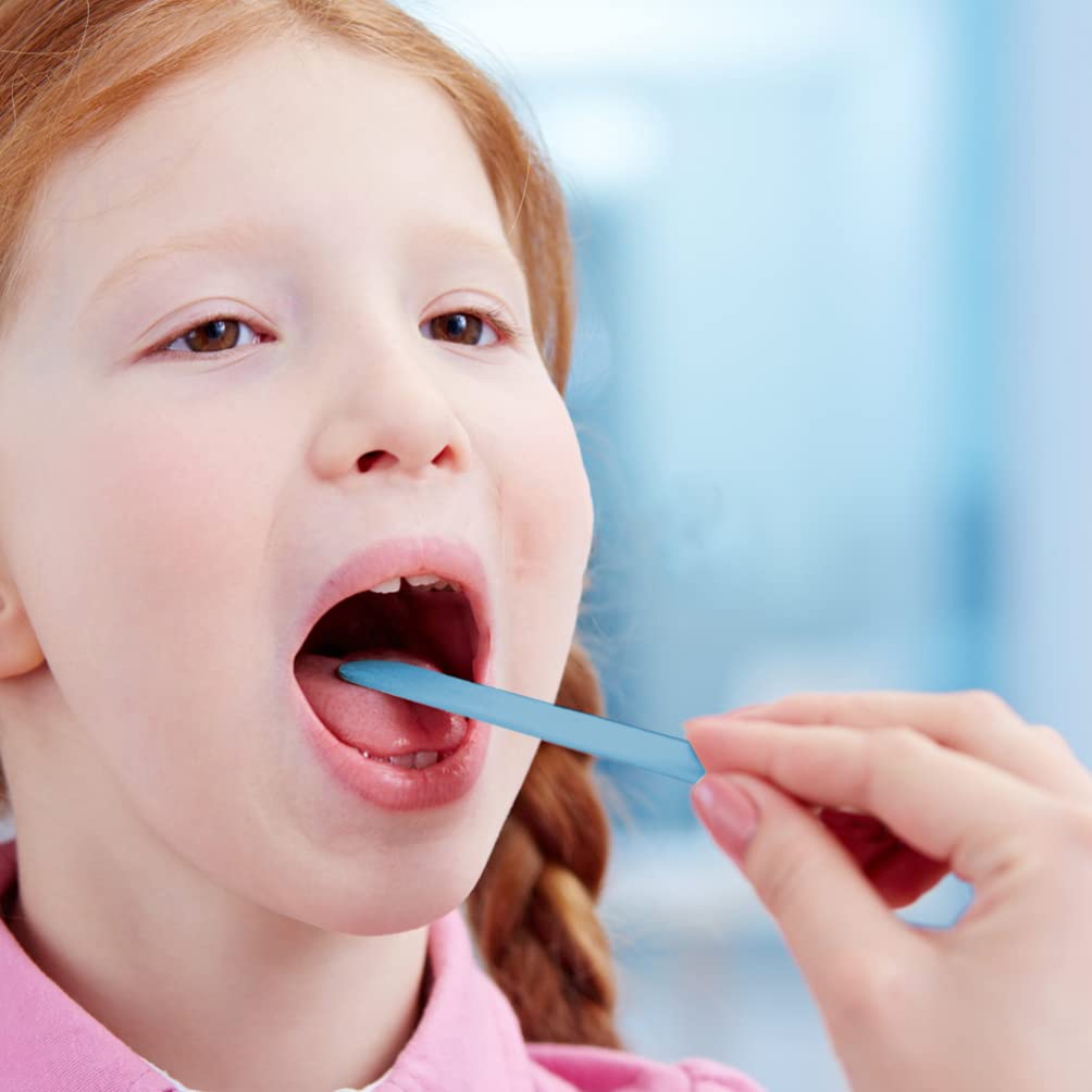 generic 25pcs Tongue Depressors Tongue Stir Sticks, Reusable Applicator Sticks Stirring Stick Tool for Laboratory, Makeup Scraper, Blue