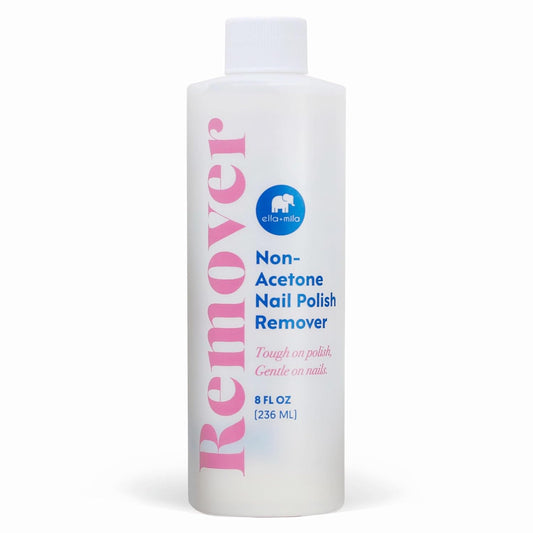 Ella+Mila Non-acetone Nail Polish Remover - Nourishing & Conditioning Acetone Free Nail Polish Remover - Gentle on Nails - 8oz