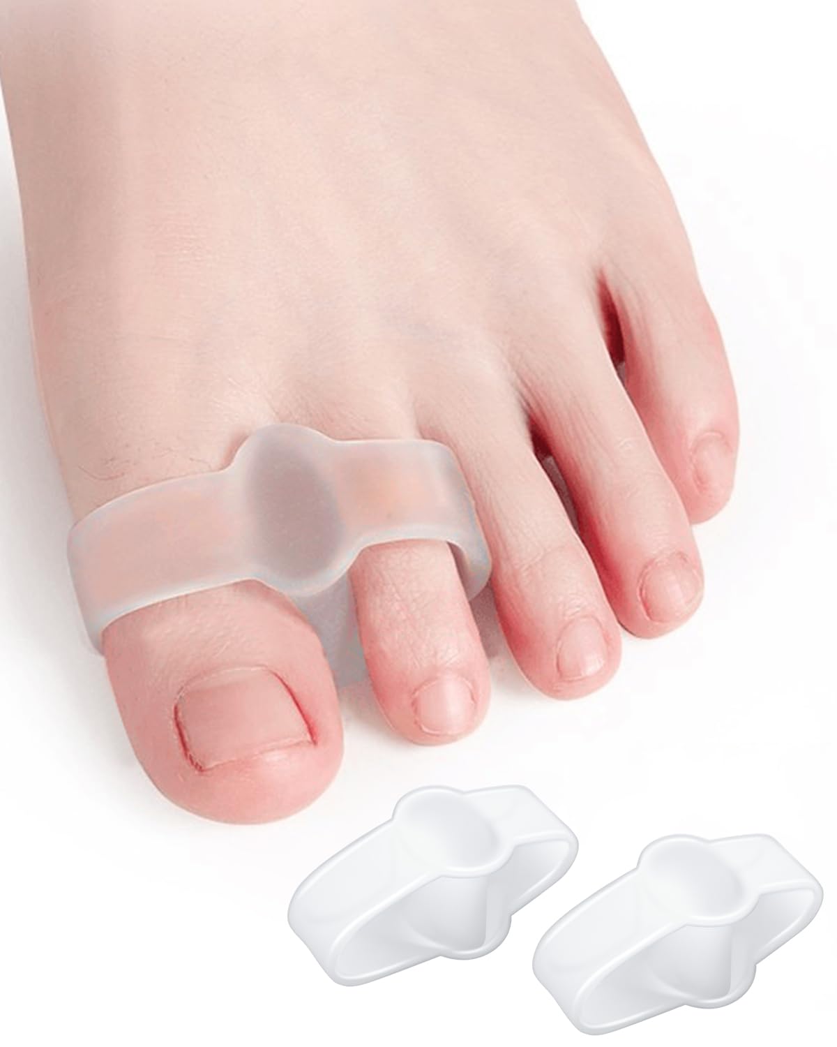 10 Pack Bunion Toe Corrector, Gel Toe Separators Big Toe Spacers with 2 Loops for Women Big toe, Bunion Pain Relief, Overlapping Toe, Hammer Toe (Clear)