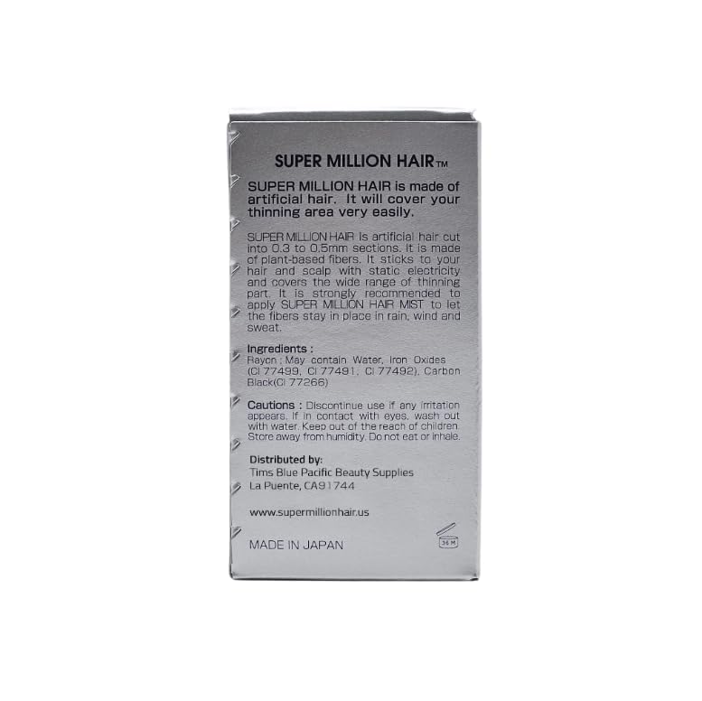 SMH Plant-Based Hair Fibers MADE IN JAPAN – Instantly Conceals Thinning Hair –Long-Lasting, Natural Look – Sweat, Water & Wind Resistant – For Men & Women (10g, Dark Blond)