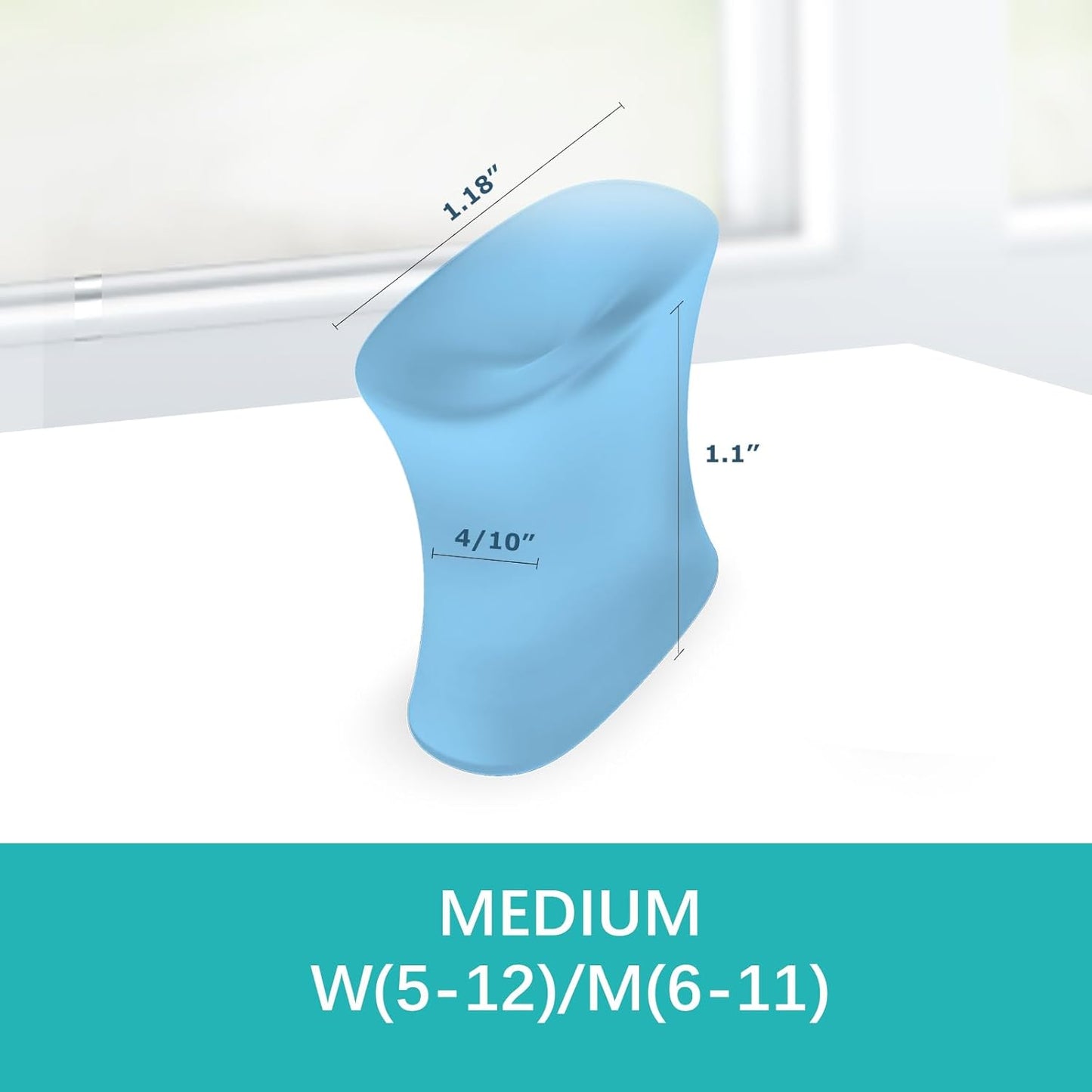 Upgraded Gel Toe Separators – 12-Pack Bunion Pads – Toe Spacers for Straightening Overlapping Toes, Bunions, Calluses – Soft Silicone Bunion Corrector for Men and Women(Medium Size)