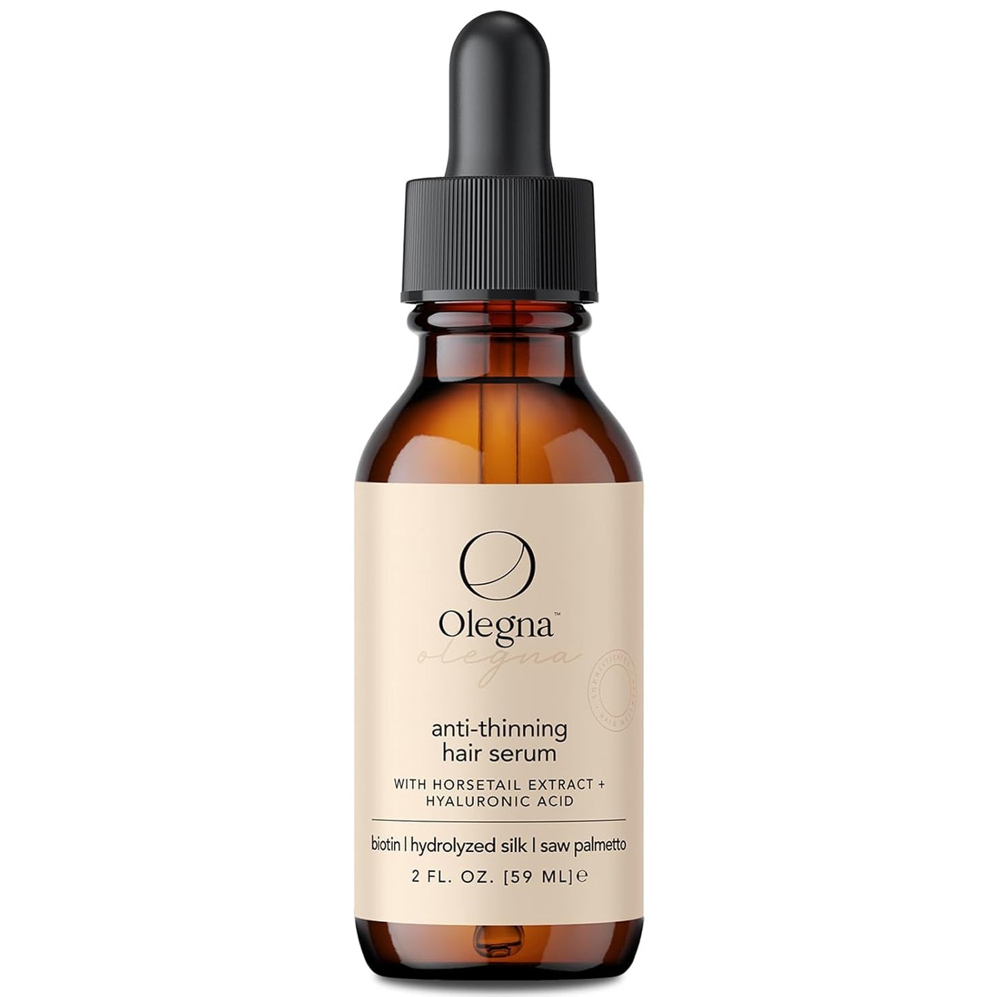 Olegna Biotin Hair Growth Oil for Women - Hair Serum for Frizzy and Damaged Hair - Prevents Hair Loss & Breakage - With Vitamin D & E + Hyaluronic Acid - 2oz