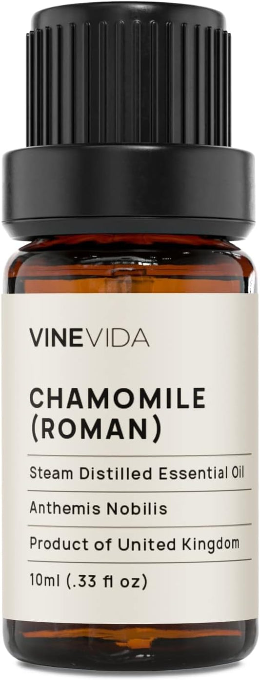 VINEVIDA Chamomile Roman Essential Oil - Pure, Undiluted Chamomile Oil for DIY Candle Scents - 10 mL