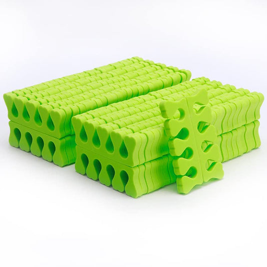 100PCS Sponge Toe Separator, Soft Toe Spreader Nail Art Finger Separator Divider Spacer Manicure Pedicure Tool for Nail Polish (Green)