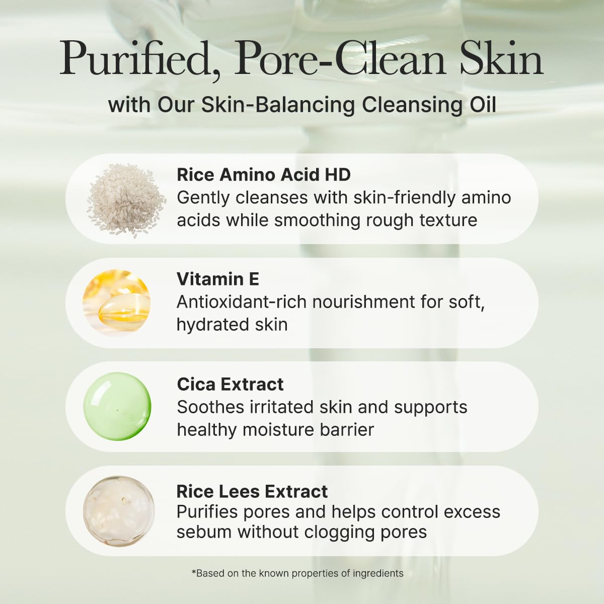 Pore Melt Mochi Makeup-Removing Cleansing Oil, Non-Comedogenic, Rice Amino Acids HD, Vitamin E, Cica, & Ceramide, 6.76 fl oz