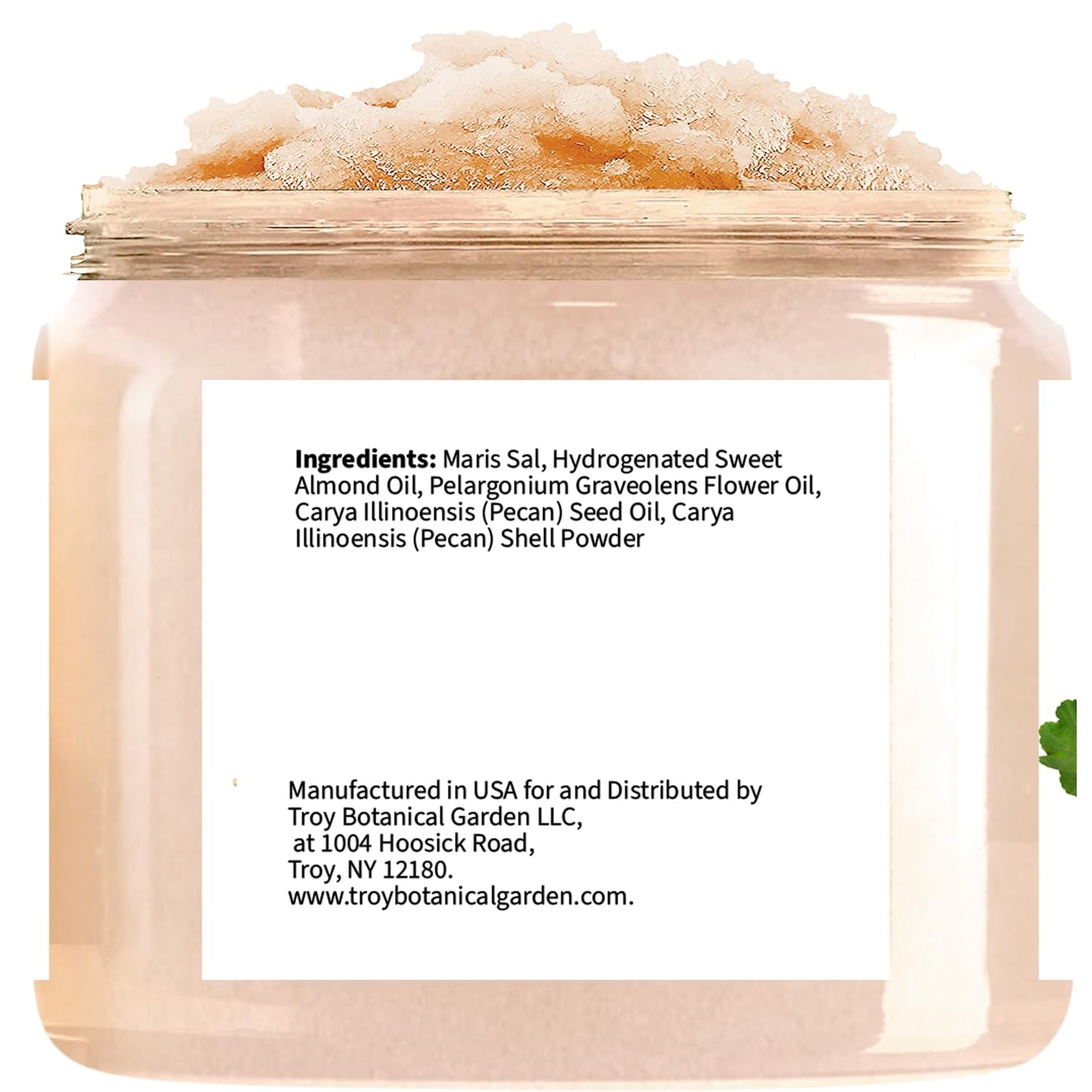 Geranium + Pecan Body & Foot Scrub 10 oz - a refreshing exfoliating experience, leaving your skin feeling smooth, soft, and revitalized - The best stocking stuffer.