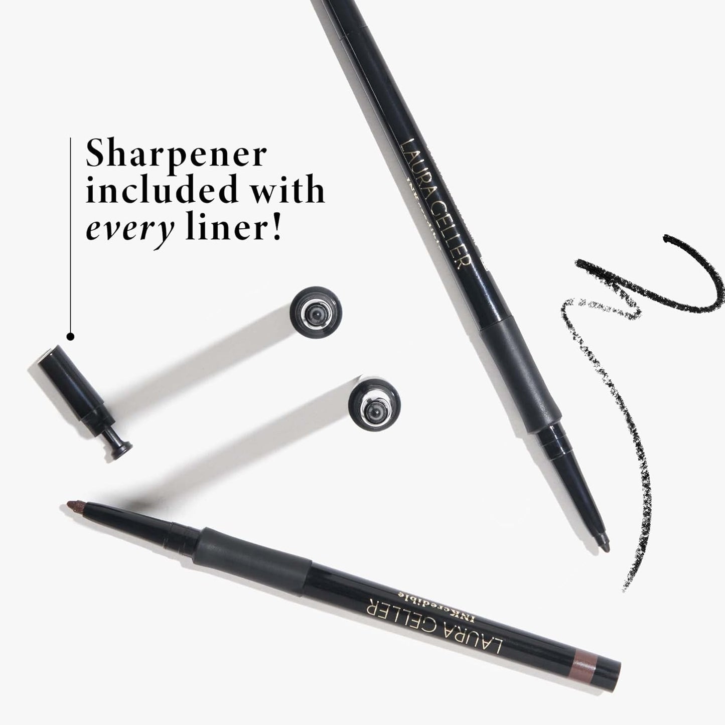 LAURA GELLER NEW YORK INKcredible Gel Eyeliner - Olive My Love - Waterproof Smudge-proof Eyeliner Pencil - Built in Sharpener
