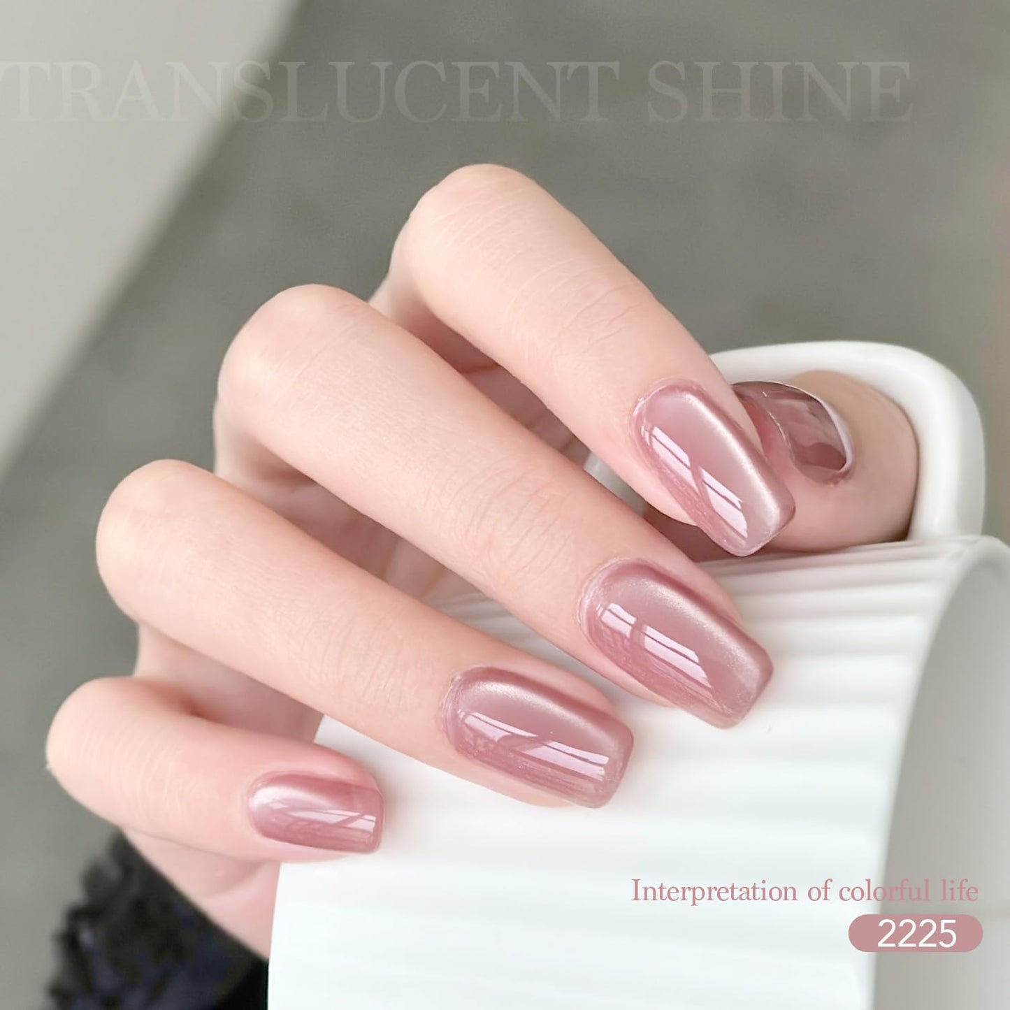 GAOY Jelly Pink Silver Cat Eye Gel Nail Polish Set with Magnet for Holographic Glitter Cat Eye, Salon Gel Manicure and Nail Art DIY at Home