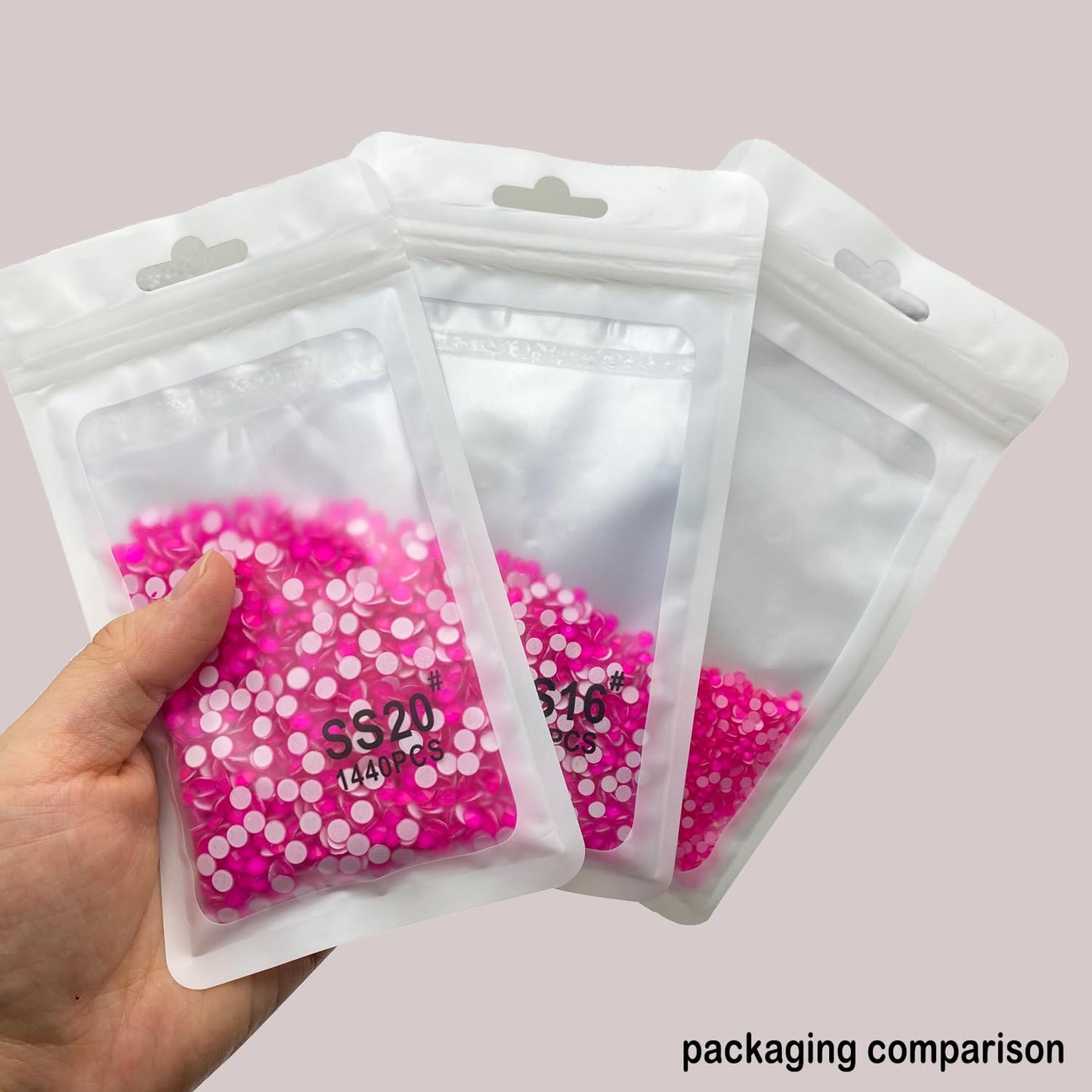 Flatback Glass Rhinestones,Bedazzler Gems 1440pcs Non Hotfix Crystal Rhinestones for Nail Charms Crafts Clothes Tumblers,Hot Pink Neon,SS20
