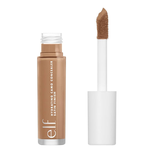 e.l.f. Hydrating Camo Concealer, Covers Blemishes & Under-Eye Circles, Full-Coverage & Delivers A Satin Finish, Vegan & Cruelty-Free, Tan Walnut