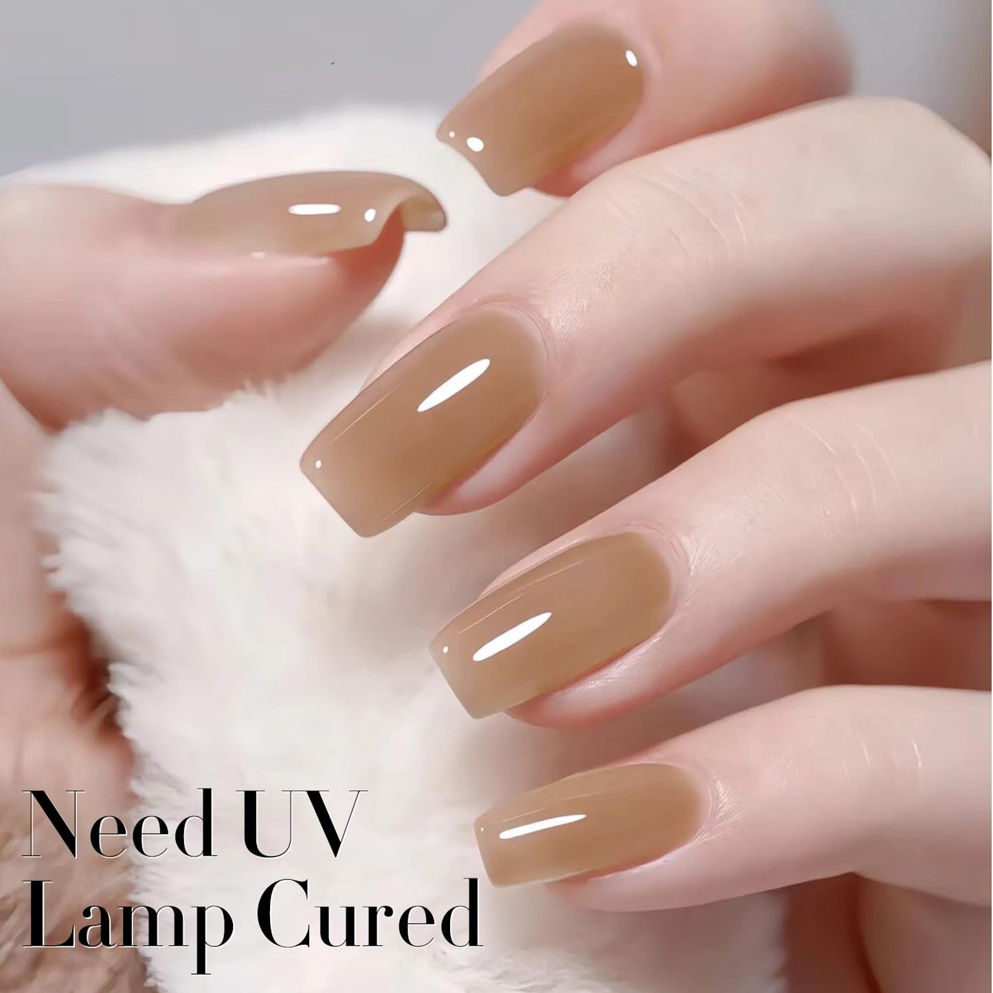 Double Rhythm 0.5Oz Translucent Gel Polish Sheer Neutral Natural Light Milky Same Color Same Bottle 15ML Jelly Nail Art DIY at Home (Nude-A1372)