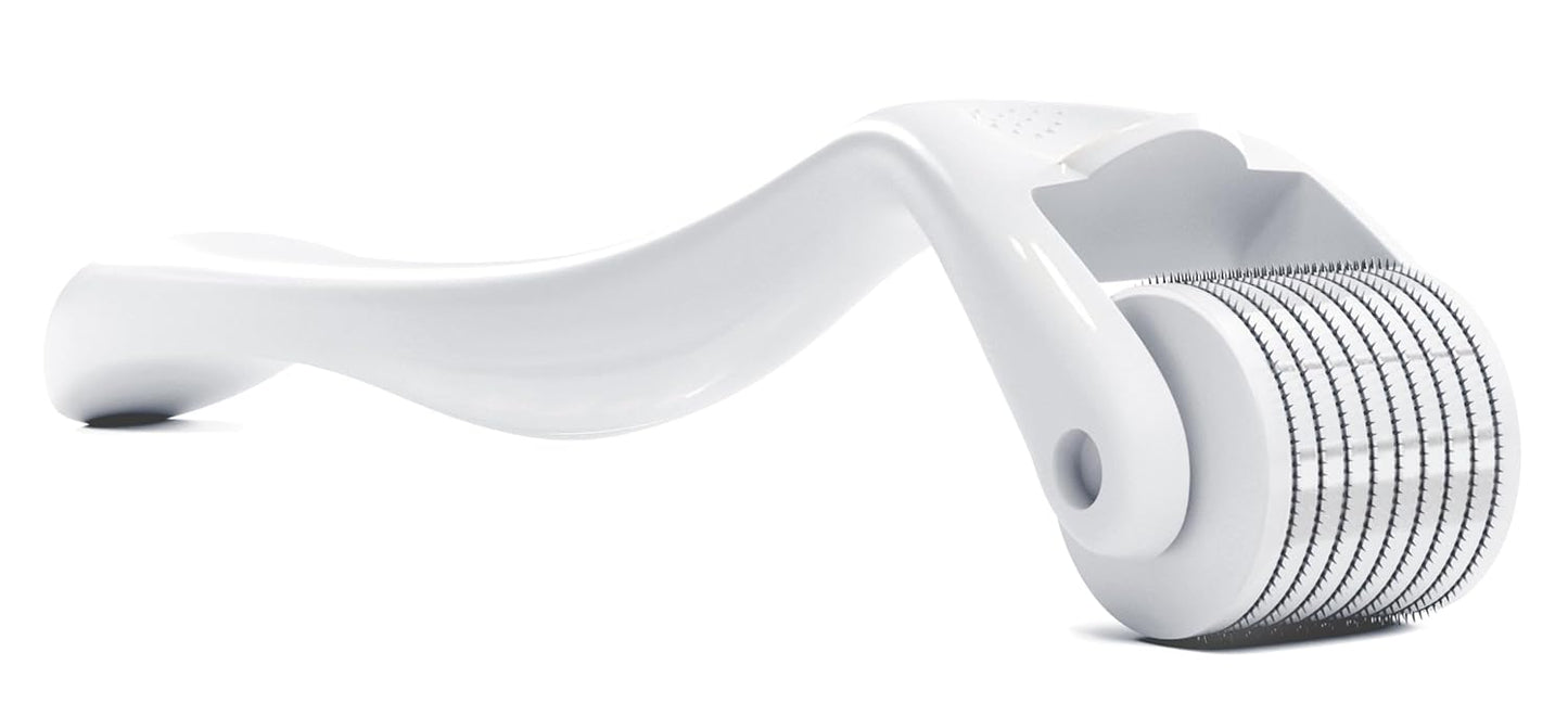 ROSELYNBOUTIQUE Derma Roller for Hair Beard Facial Skin Face 540 Microneedles At-Home Beauty Instrument White Holiday Gift for Men Women