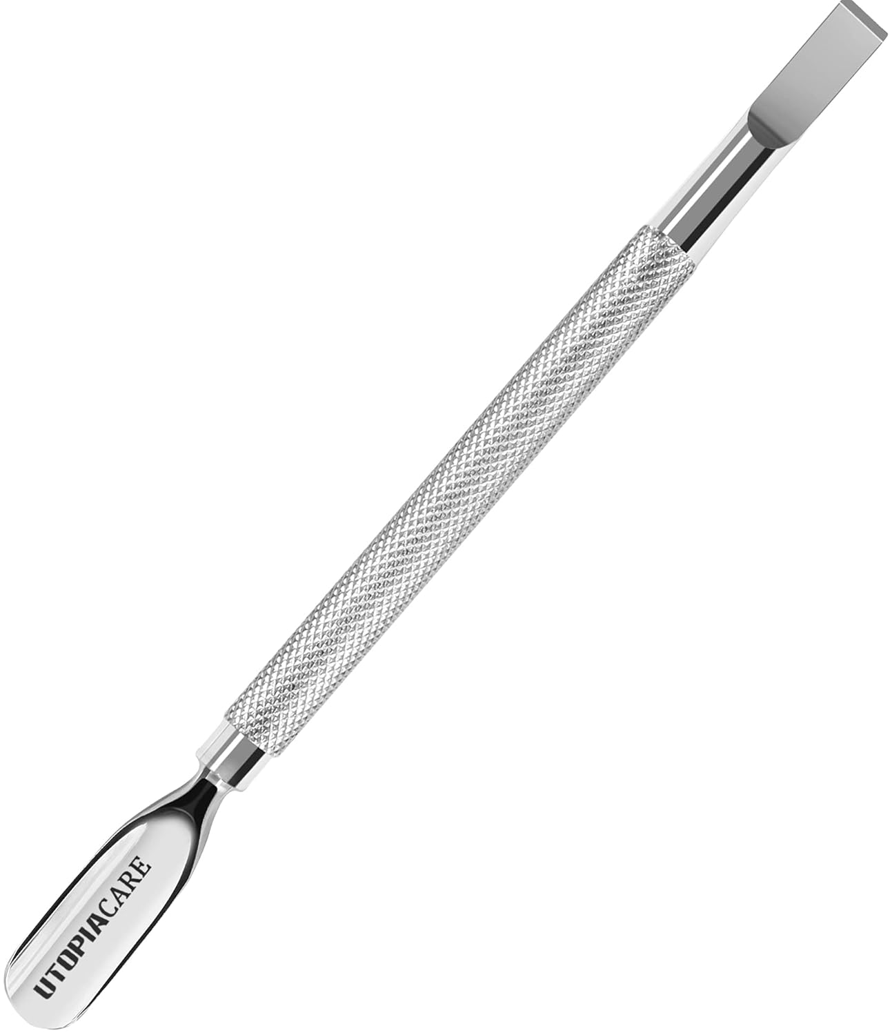 Utopia Care Cuticle Pusher Tool & Spoon Nail Cleaner, Professional Stainless Steel Cuticle Remover & Cutter, Durable Manicure & Pedicure Tool for Finger & Toenails, Silver