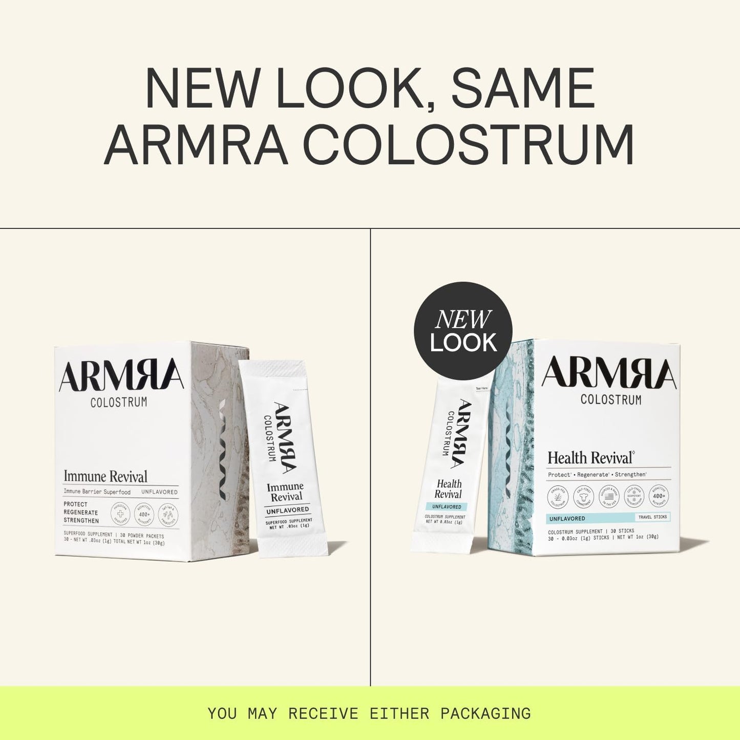 ARMRA Colostrum™ Powder | Unflavored | Gut Health & Bloating | Skin & Hair | Immunity | Keto, Gluten & Fat-Free | 60 Servings