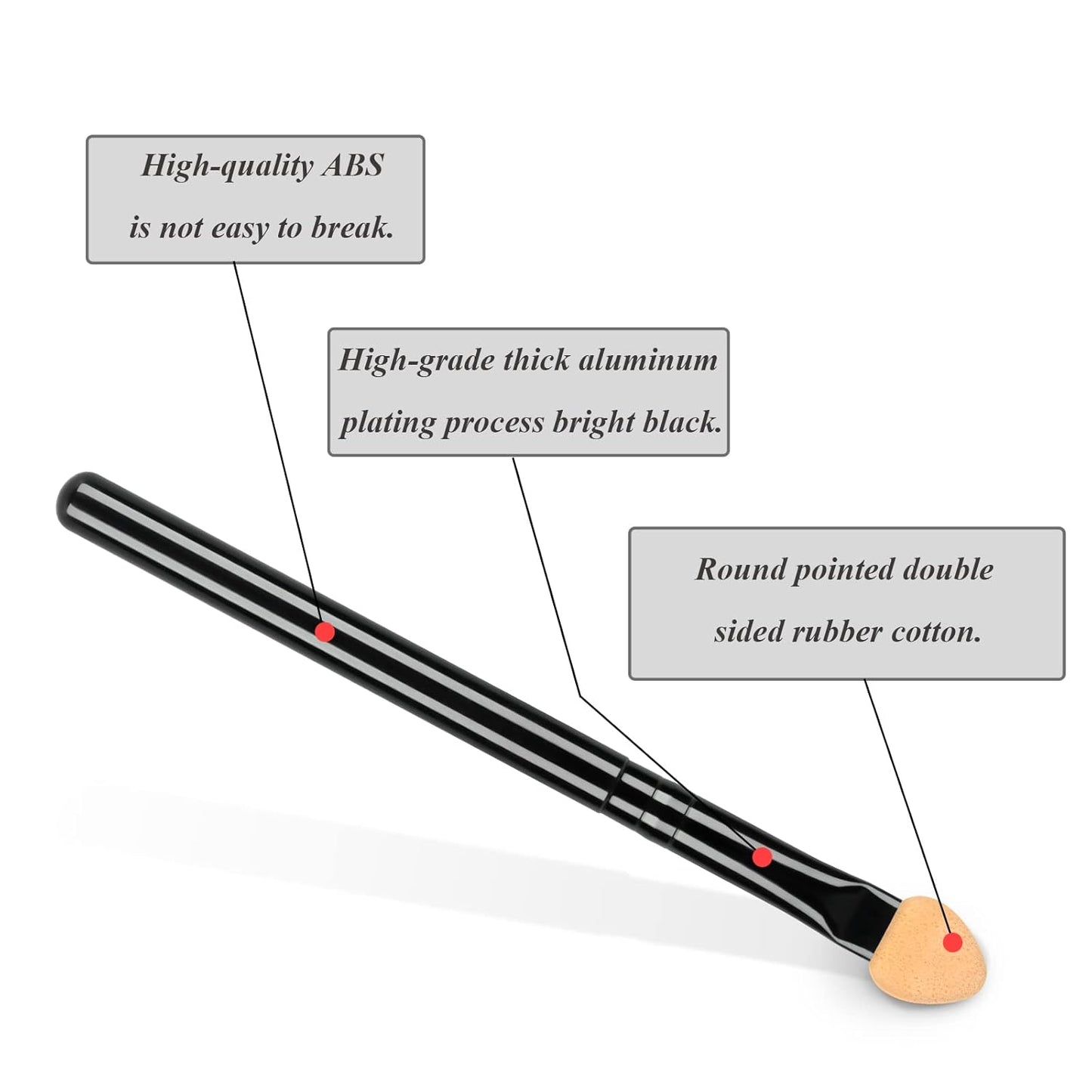 Foam Eyeshadow Applicators Double Sided Sponge Tip Reusable，20Pcs Professional Organic Long Handle Washable Makeup Eye Shadow Brush Set