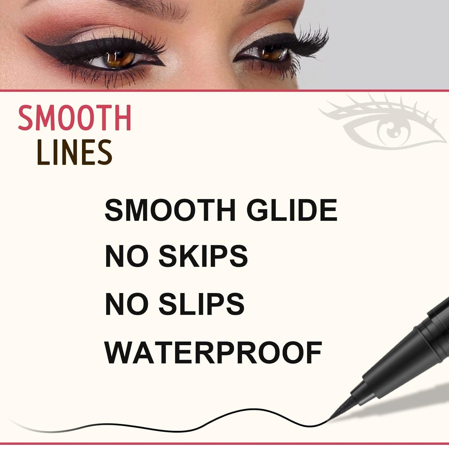 LAVONE Eyebrow Pencil Makeup Kit, with Waterproof 2-IN-1 Microblading Eyebrow Pen, Eyebrow Pomade, Eyeliner and Dual-ended Eyebrow Brush, Brow Pencil Kit for Natural Eyebrows - Ebony