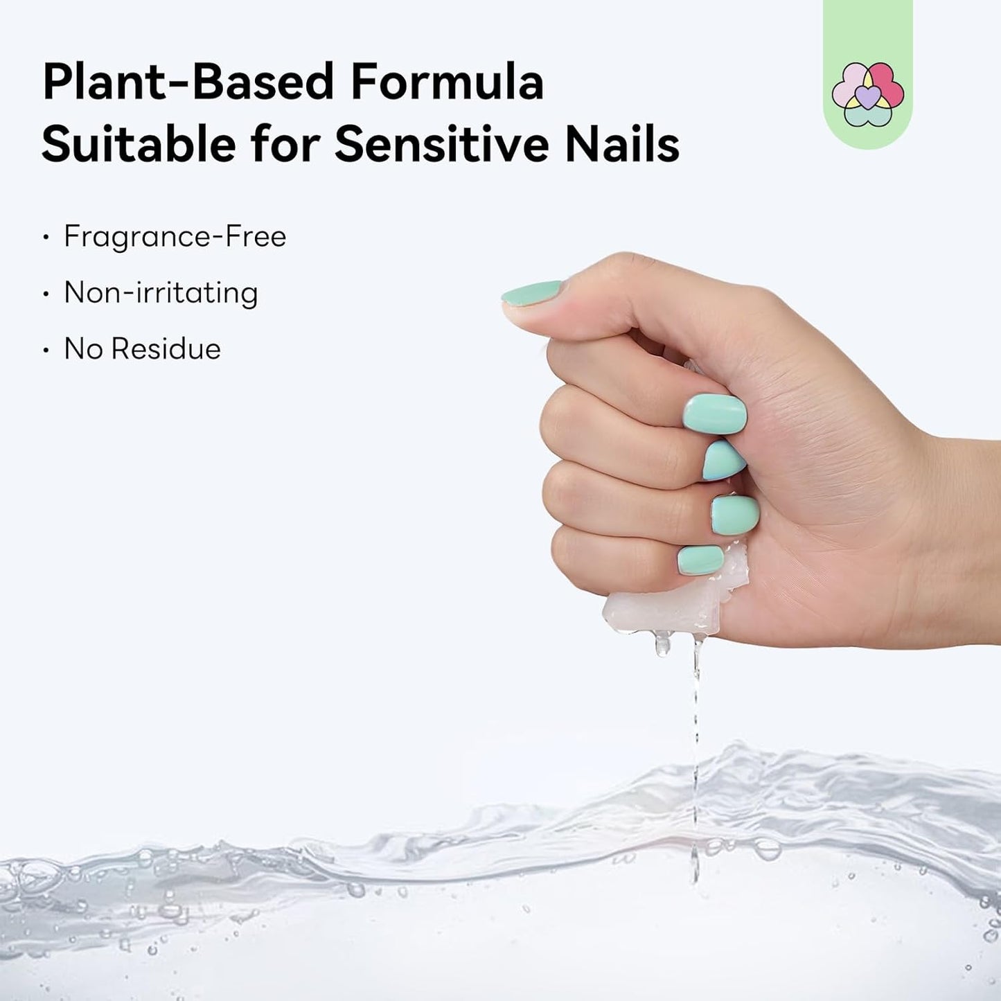 SAVILAND Plant-Based Nail Polish Remover Pads: Non Acetone Nail Polish Remover Wipes 100 Pcs Castor Oil & Shea Butter Travel Nail Kit Large Pads for Sensitive Nails Remover Salon Use