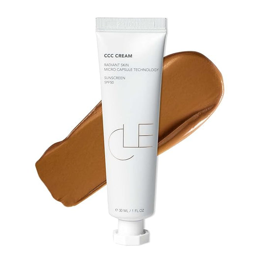 CLE Cosmetics CCC Cream (Golden Medium Deep 403 / SPF 50) - Hydrating, Light to Medium Coverage Foundation with Sunscreen - BB & CC Cream Hybrid - 1 fl oz