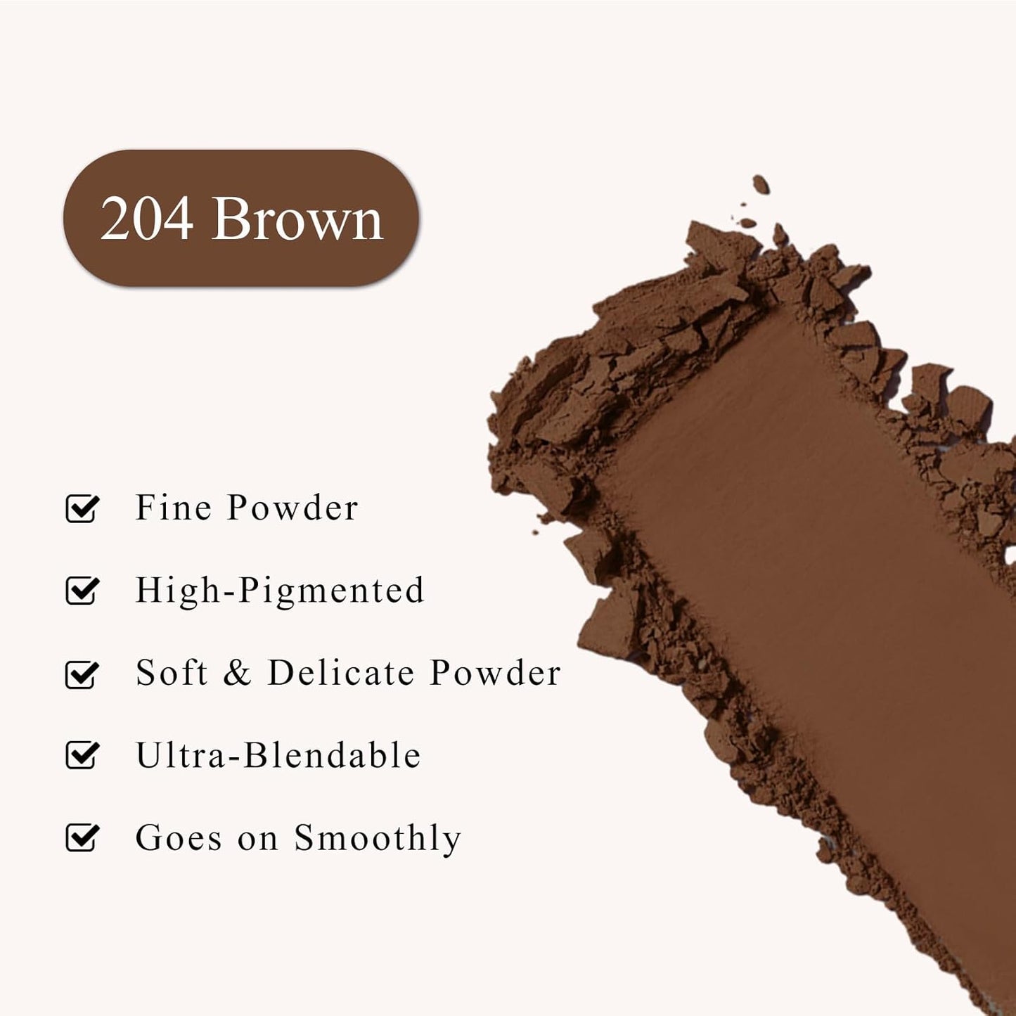 Single Brown Eyeshadow - Matte Brown Eye Shadow Palette - Blendable, Long Lasting, High Pigment Eye Makeup - Halloween Face & Body Paint