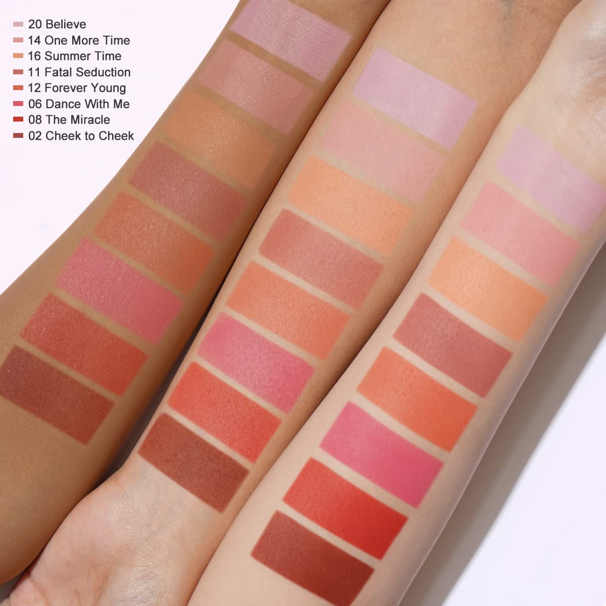 Oulac Peach Blush Makeup Fair Skin| Pigmented Powery Blush Korean Style| Natural Radiant Look| Blendable & Buildable blush Light Skin| Vegan Cruelty-Free| 4.8g 16 Summer Time