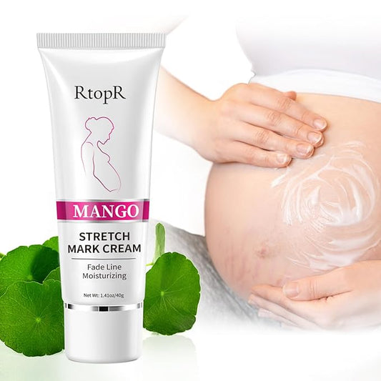 RtopR Mango Stretch Mark Cream for Pregnancy, Stretch Mark Repair Cream, Fade Line, Moisturizing and Non-Greasy, Safe to Use When Pregnant