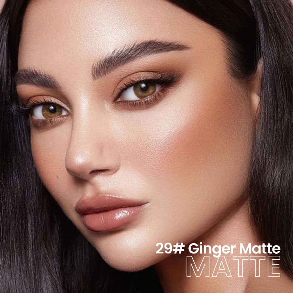 evpct 2Pcs Cream Eye Shadow Brightener Sticks Set for Eyes, Caramel Matte Pencil Eye shadow Applicator Stick Pen Palette Makeup Waterproof sombras en crema para ojos 25 + 29