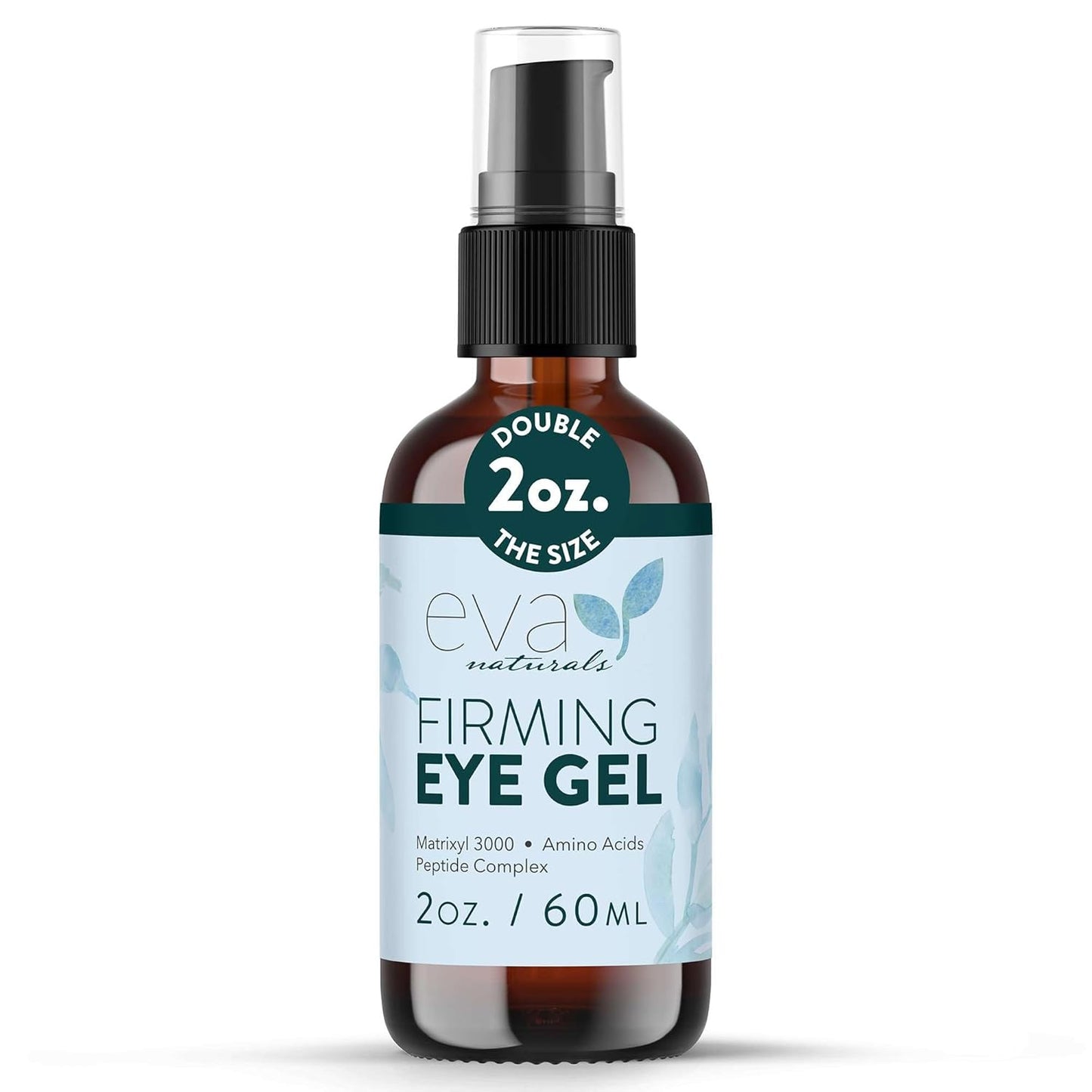 Eva Naturals Eye Gel for Dark Circles, Bags & Puffiness – Anti-Aging Serum with Peptides, Hyaluronic Acid & Botanicals – Firming Under Eye Treatment for Wrinkles, Fine Lines & Tired Skin – 2 oz
