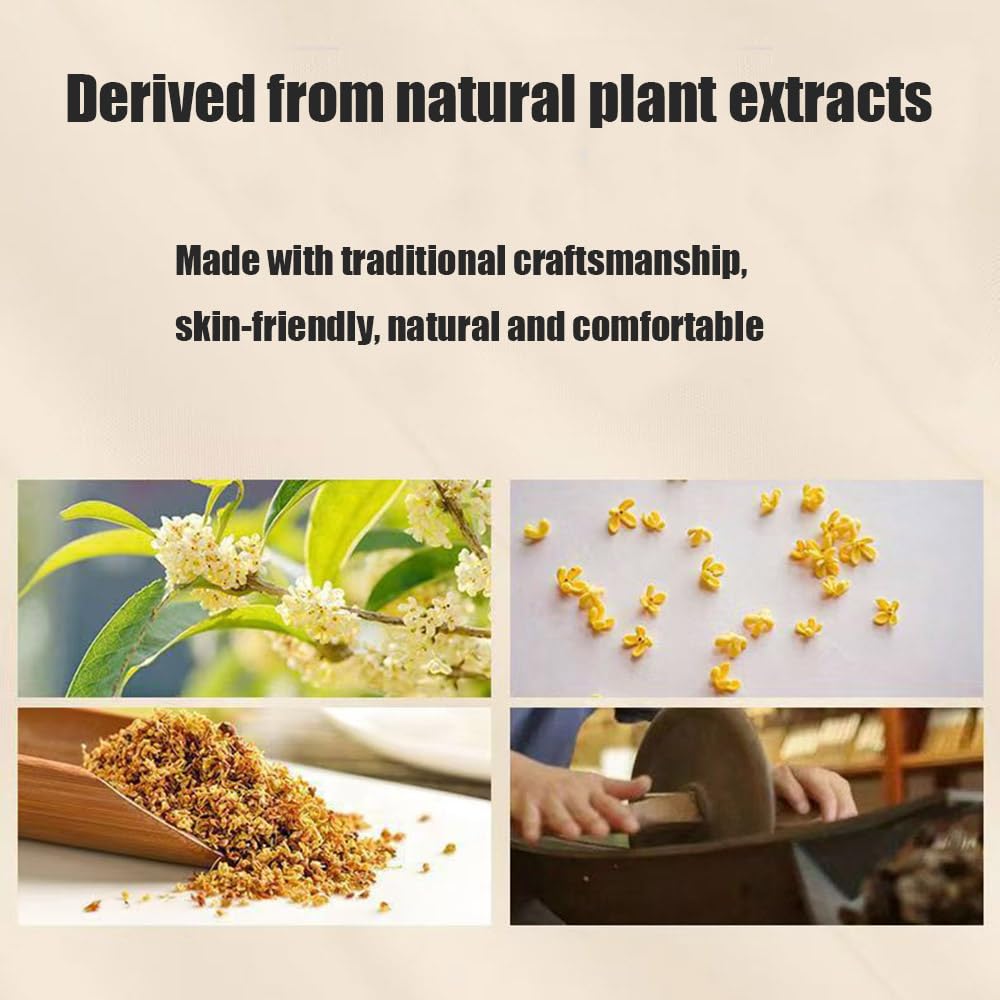 Chinese Style Ancient Solid Balm - Portable Solid Fragrance Balm - Natural Perfume for Men and Women (Osmanthus)