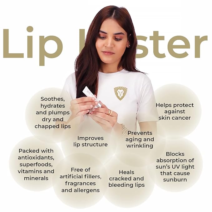 Lip Luster Hyaluronic Acid Lip Hydrating Lip Serum Balm - Organic Natural Lip Hydrating Treatment, Moisturizing Lip Serum, Reduce Dryness Lip Lines Lip Enhancer For Fuller Plump Lips (1 Pack)