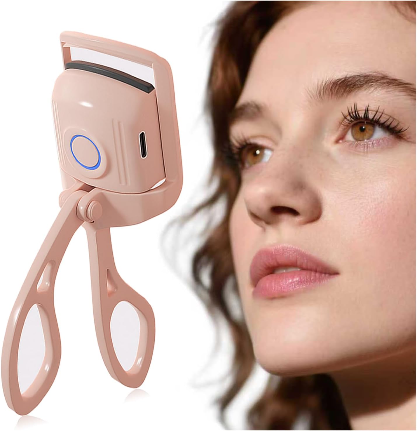 Heated Eyelash Curler, Rechargeable Electric Eyelash Curler, 3-Level Temperature Control, 24 Hour Long Lasting Curl, Suitable for All Beauty Enthusiasts
