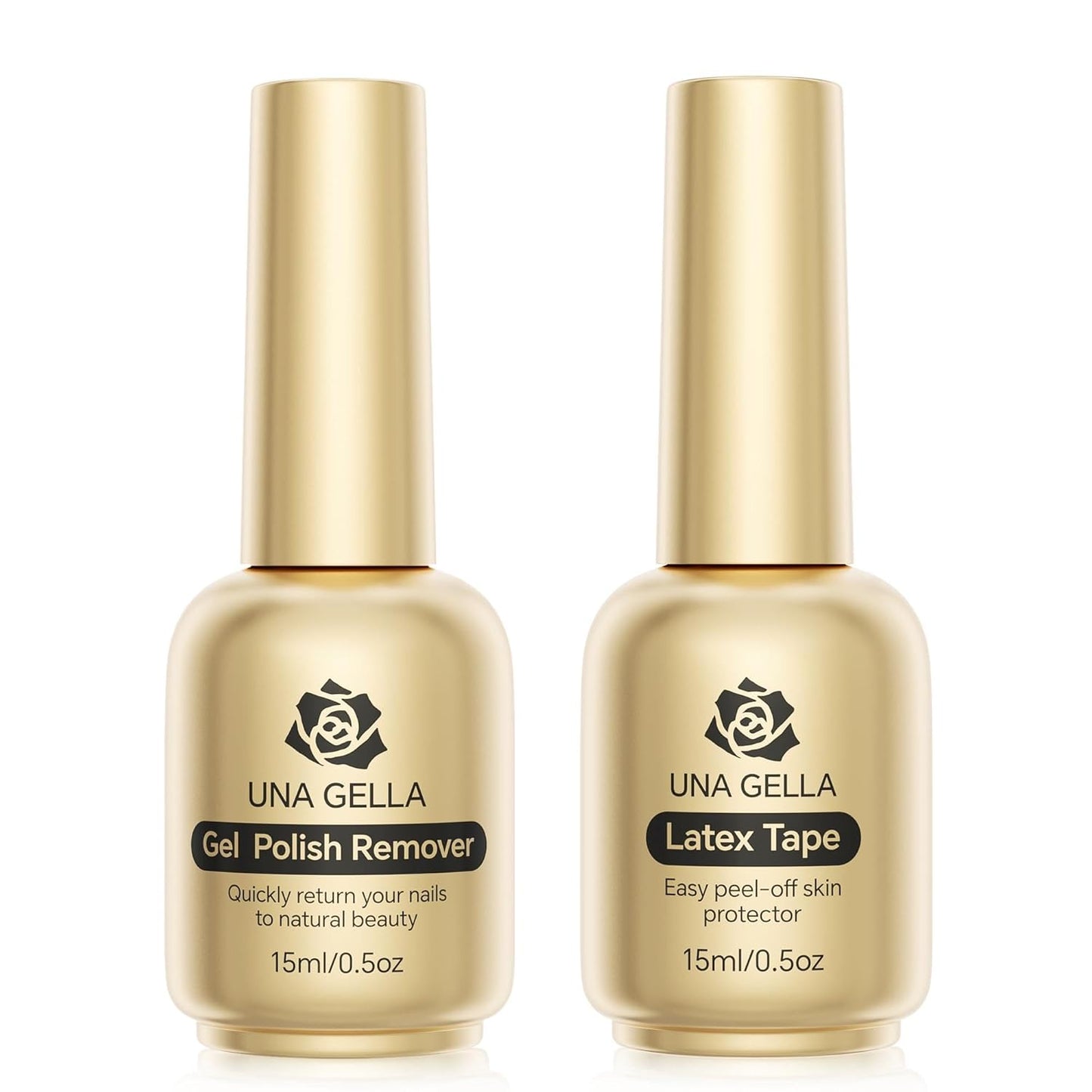 UNA GELLA Gel Polish Remover, Acetone-Free Gel Remover For Nails With Air Dry Liquid Latex Tape For Nail Care - Quick & Easy Low Odor Nail Removal Kit No Need Wrapping