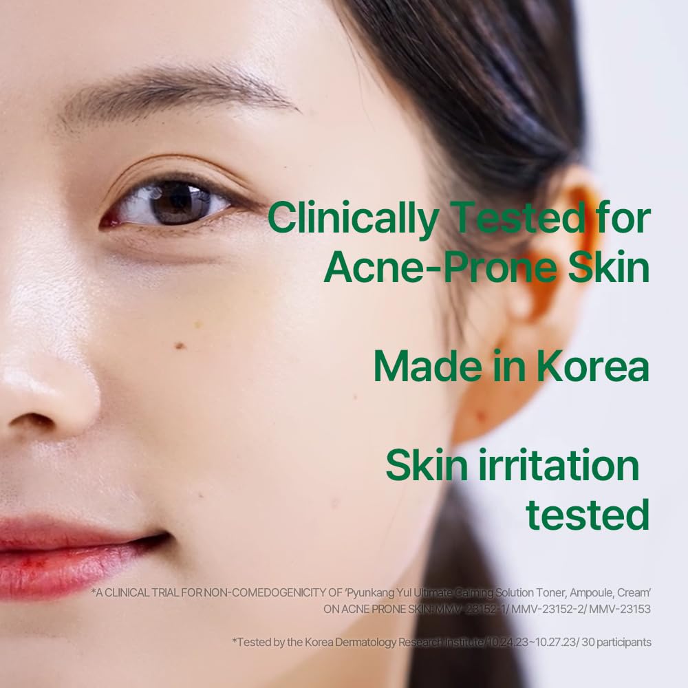 Pyunkang Yul Calming Line Gift Box Set-Korean Facial Skin Care Essential for Daily Moisturizing with Toner, Serum, Cream, Vegan & Cruelty Free Stocking Stuffer Christmas Holiday New Year gift set