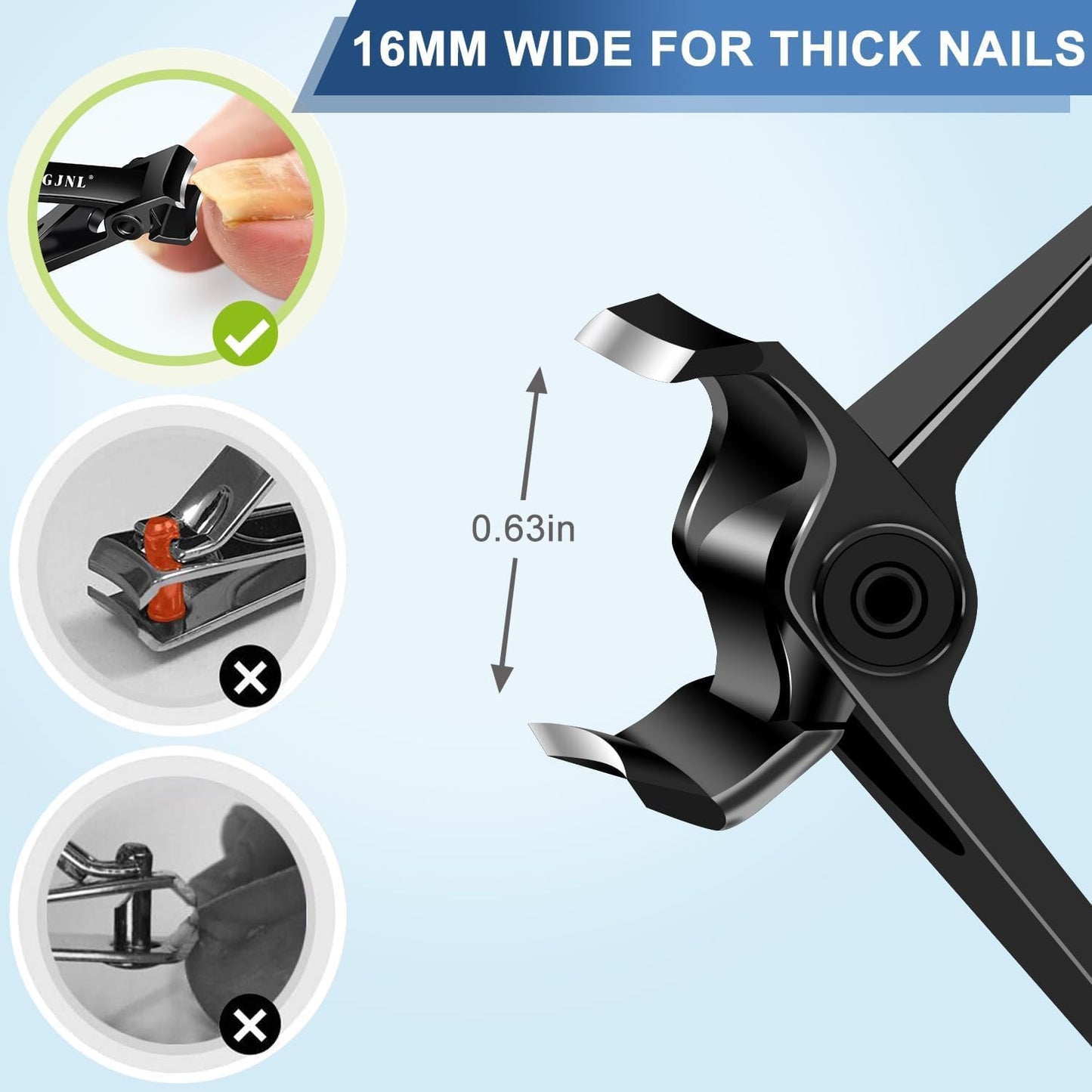 Toenail Clippers for Seniors Thick Toenails, Angled Head Long Handle Toe Nail Clippers for Men, Toenail Clippers for Thick Toenails with Wide Jaw, Heavy Duty Large Nail Cutter Gifts for Men Women