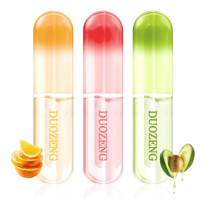 Lip Plumper Set,Lip Plumper Oil Gloss Moisturizing Lip Plumper Lip Care Serum,Hydrating Plump Gloss Reduce Fine Lines,Lip Plumper for Day & Night Use Set C（3Pcs）