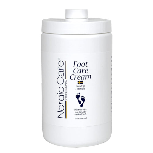 Foot Cream by Nordic Care for dry skin and cracked heels, 32oz with pump