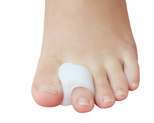 Pack of 12 Gel Toe Separator, (1/4" Thick) Big Toe Spacers, Single Loop Toe Spreader for Bunions, Overlapping Toe, Corrector and Spacer (White)