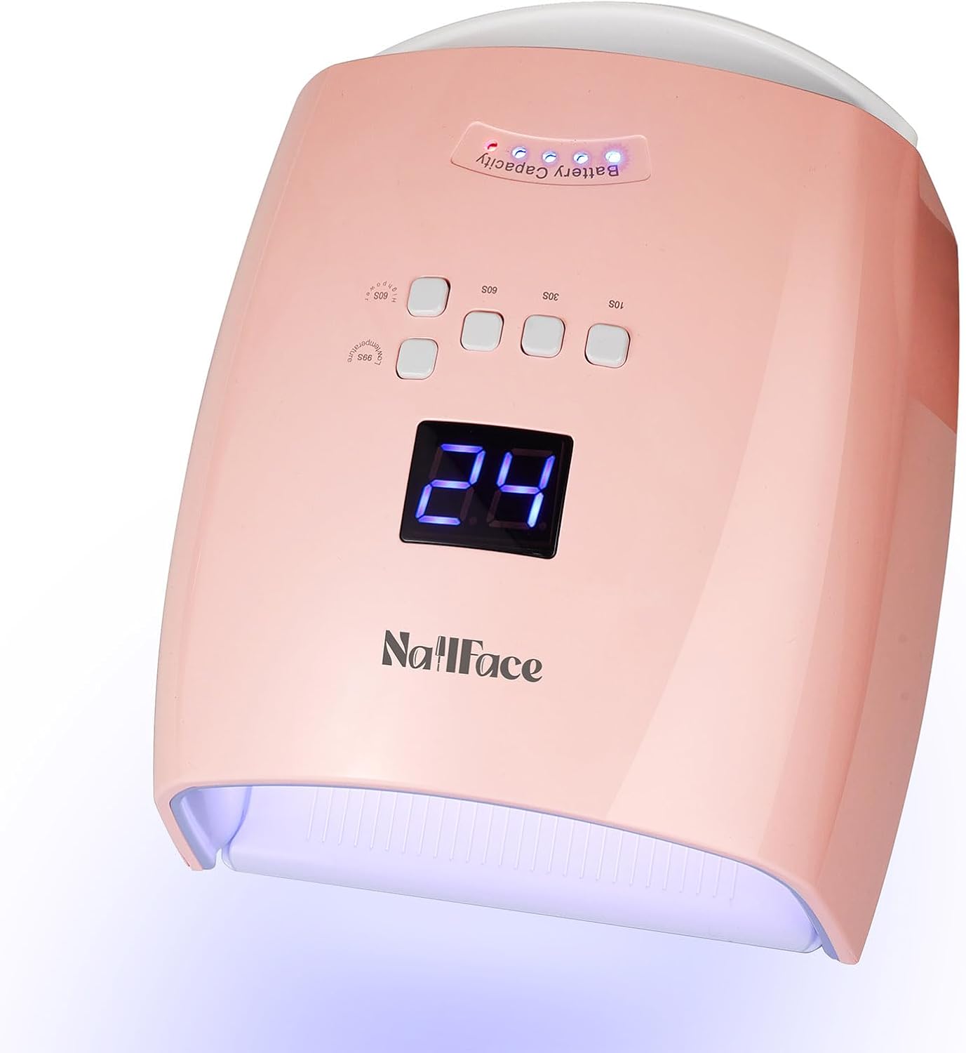 Cordless UV LED Nail Lamp, 66W Rechargeable Gel Nail lamp, Cordless UV Light for Gel Nails with Handle Auto Sensor & 5 Timer for Home & Salon (Pink)