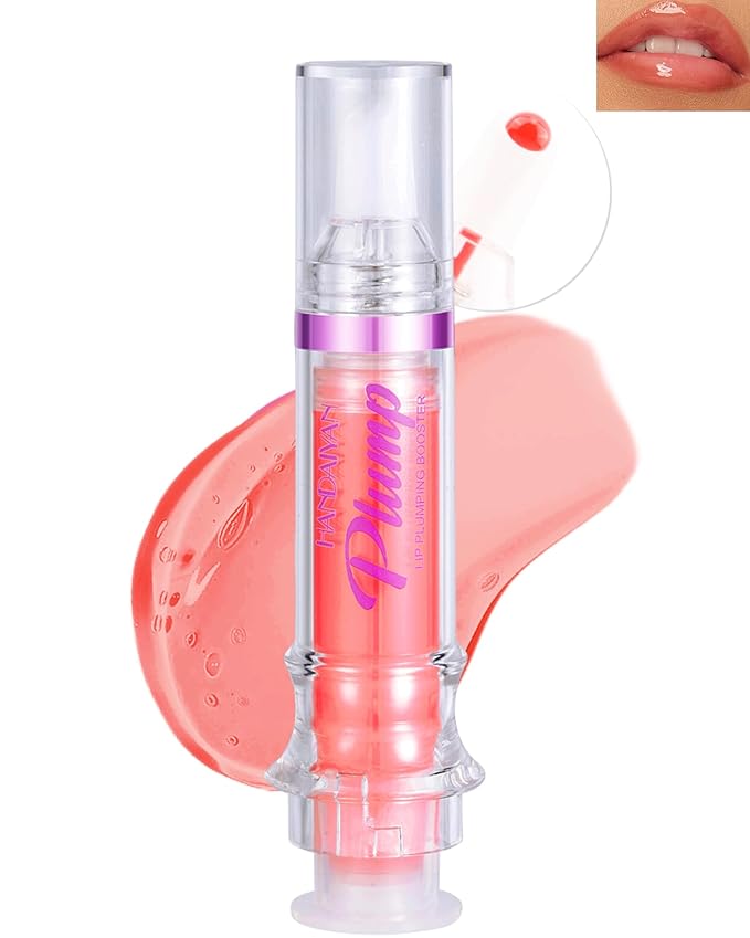 Spicy Lip Plumping Booster,Plumping Lip Oil with Chili Extract, High-Shine Smooth Fuller Lips, Hydrating & Volumizes Lip Glaze, Plump and Pout Lip Plumper Lipstick, Christmas Makeup Gift for Women-06#