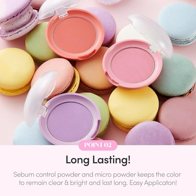 ETUDE Lovely Cookie Blusher #PK002 Grapefruit Jelly 4g | Glowing & Natural Powder Blush with Long-Lasting Sebum Control | Easy Application | Puffy Cushion for a Lovely Makeup Look