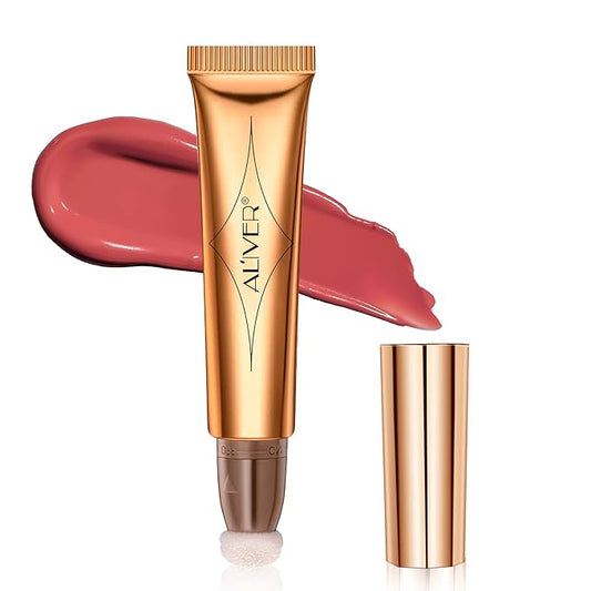 Blush Beauty Wand, Matte Face Blush with Cushion Applicator, Natural Silky Smooth Creamy Liquid Blush Wand, Lightweight Blendable Blush Stick for Cheek Lip, Cruelty-free