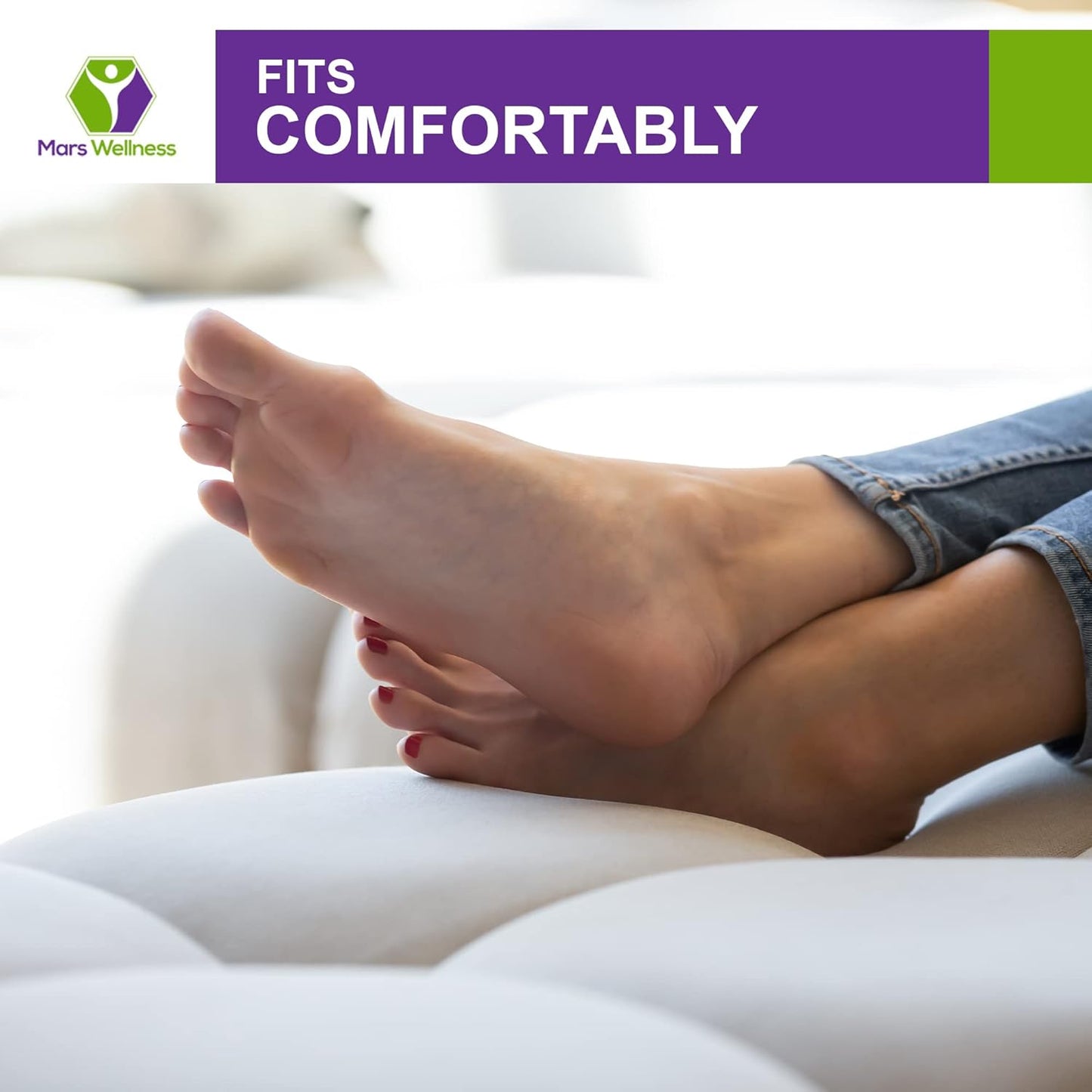 Mars Wellness Full Foam Toe Separators - Toe Spacers for Corn, Blisters Relief - 1/4 Inch - Bulk Pack of 100 Pads