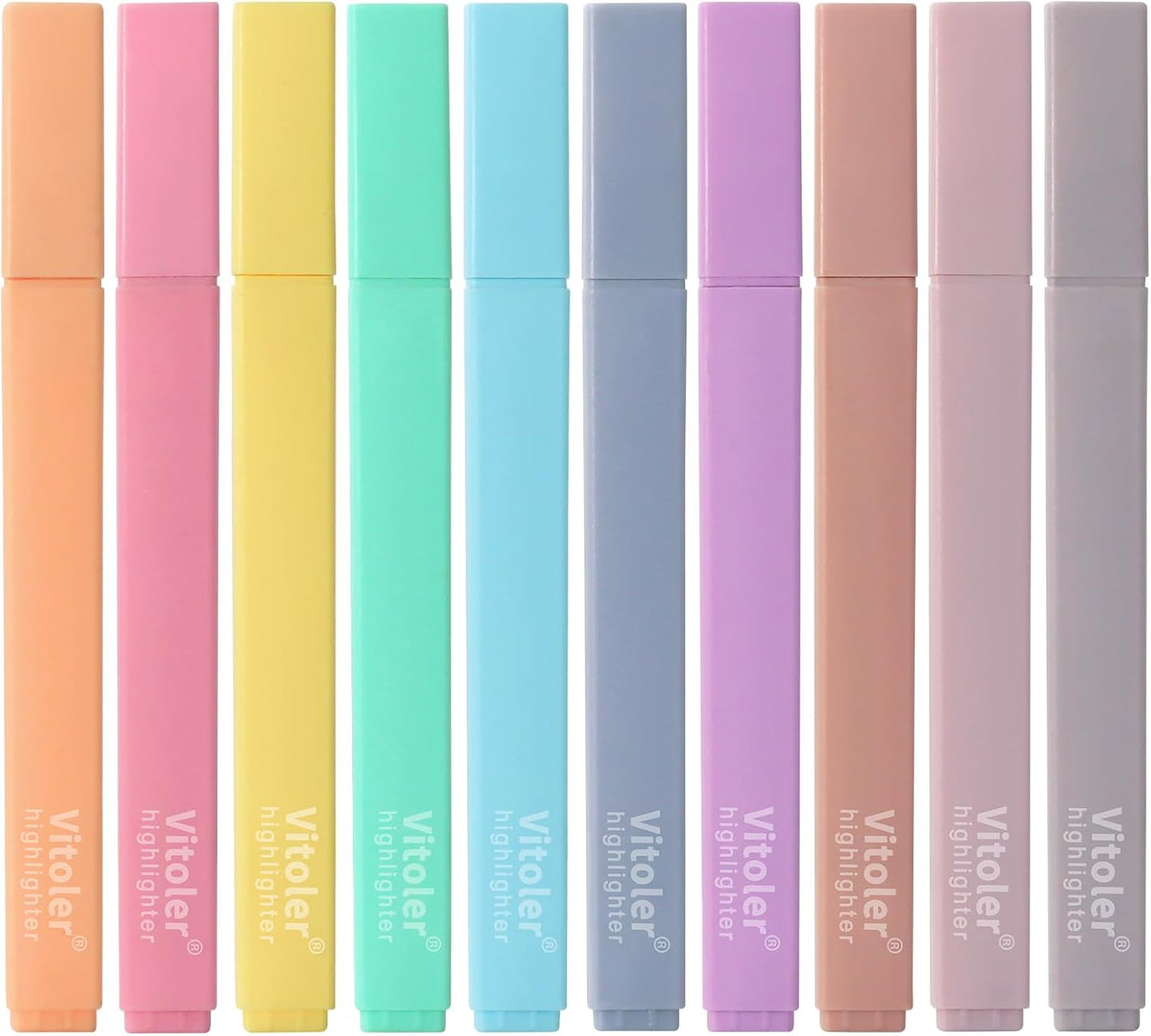Highlighters,10Pcs Bible Highlighters,Chisel Tip Bible Markers,Pastel Purple Highlighter for Journaling Planner Notes School Supplies, assorted colors no bleed Pens