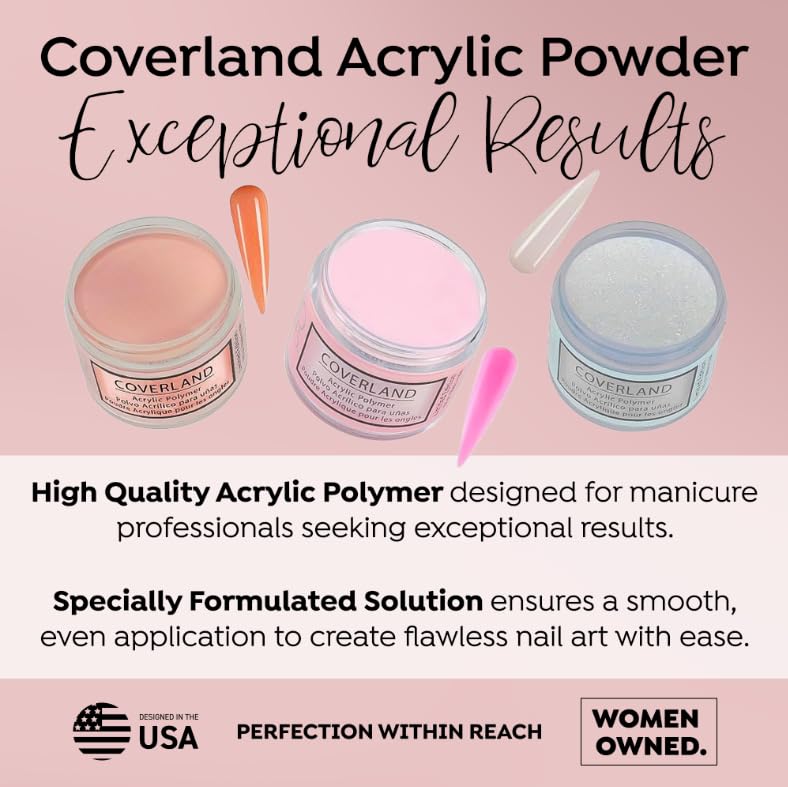 Tones Coverland Acrylic Nail Powder "Pour the Wine" - Limited Edition for Nail Design, Sculpting, and Masking Bed Imperfections - Professional Supplies - (1.5 Oz)